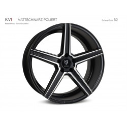 mbDESIGN KV1 19x8,5 5x100 ET32 Mattschwarz poliert