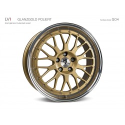 mbDESIGN LV1 19x8,5 5x115 ET35 Gold glanzend poliert