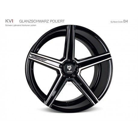 mbDESIGN KV1 20x12 5x114,3 ET30 Glanzschwarz poliert