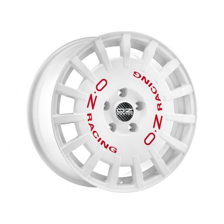 OZ RALLY RACING 18x8 5x112 ET35 race white red lettering