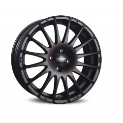 OZ SUPERTURISMO GT 18x7 4x108 ET20 matt black red lettering