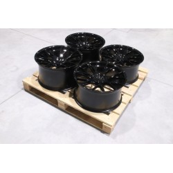 Set of JR42 20x10 ET20-42 + 20x11 ET30 5x112 Gloss Black