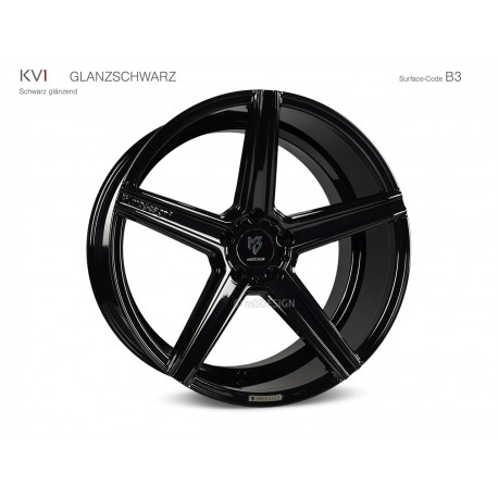 mbDESIGN KV1 20x12 5x108 ET40 Glanzschwarz