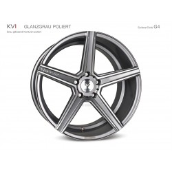 mbDESIGN KV1 20x12 5x108 ET40 Glanzgrau poliert
