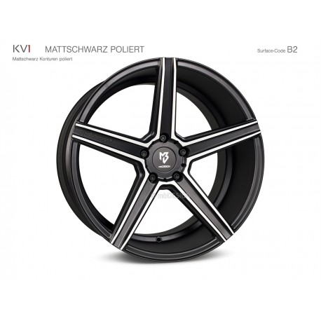 mbDESIGN KV1 20x12 5x108 ET40 Mattschwarz poliert