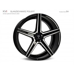 mbDESIGN KV1 22x10 5x112 ET53 Glanzschwarz poliert