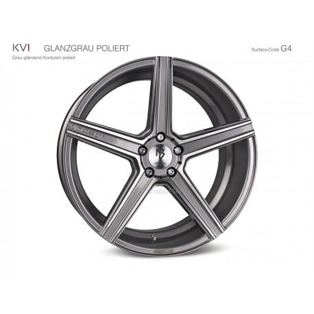 mbDESIGN KV1 22x10 5x120 ET40 Glanzgrau poliert