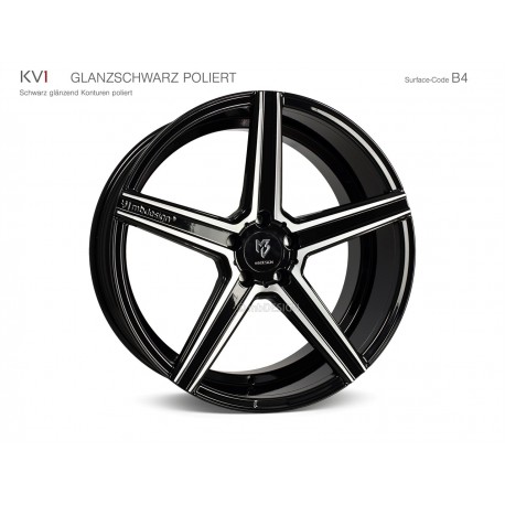 mbDESIGN KV1 22x10 5x120 ET40 Glanzschwarz poliert