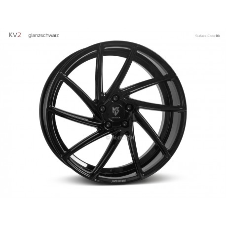 mbDESIGN KV2 19x8,5 5x112 ET43 Glanzschwarz