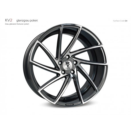 mbDESIGN KV2 20x8,5 5x112 ET42 Glanzgrau poliert