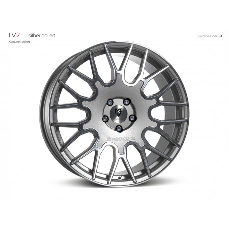 mbDESIGN LV2 19x8,5 5x108 ET50 Silber poliert